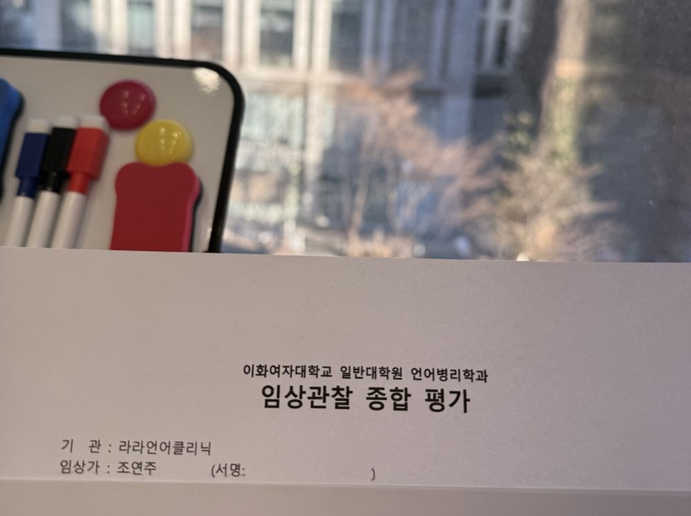 이화여자대학교 일반대학원 언어병리학과 임상관찰 종합 평가서, 기관 라라언어클리닉